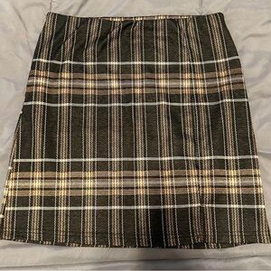 Plaid Mini Pencil Skirt Womens Medium